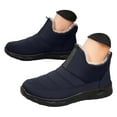 thumbnail image 3 of CAICJ98 Snow Boots for Women Waterproof Ankle Booties Synthetic Leather Fashion Women's Winter Boots (Dark Blue,Size 8.5), 3 of 5