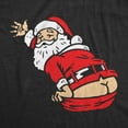 thumbnail image 2 of Mens Funny Pocket T Shirts Mooning Santa Sarcastic Christmas Graphic Novelty Pocket Tee For Men Graphic Tees, 2 of 7