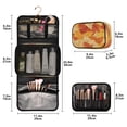 thumbnail image 2 of 3-Piece Travel Toiletry Bag Set, Hanging Wash Bag with Makeup Bag & Brush Case,Waterproof Cosmetic Organizer for Travel, Gym & Home Golden Leaves, 2 of 9
