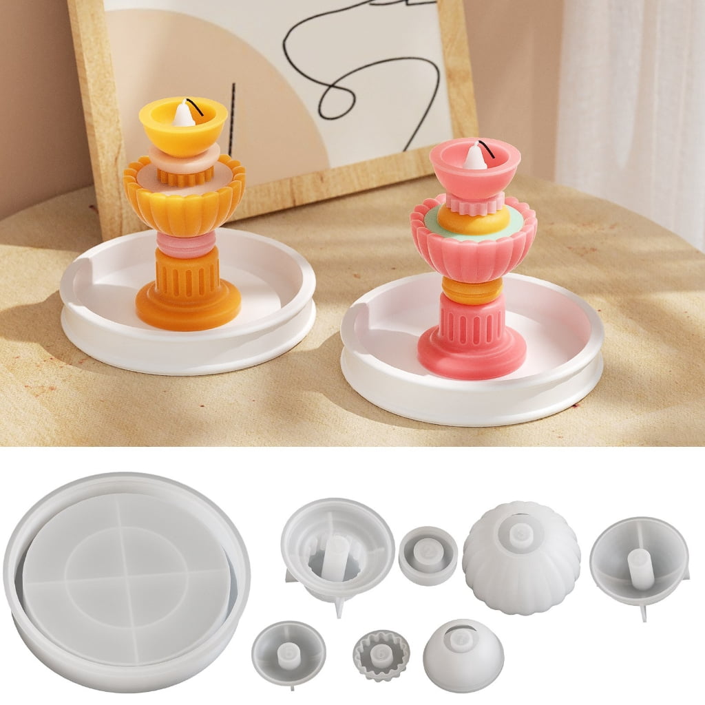 Aurgiarme Silicone Candle Making Molds Candle Base Moulds Suitable for Craft Enthusiasts Seeking Unique Home and Party Decorations