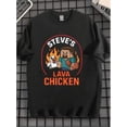 thumbnail image 1 of EWH Fashion, Men's, Steve, Lava Chicken, Printed T-Shirt, Unique, Flame, Pixel Design,, 1 of 6