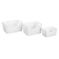 thumbnail image 7 of (5 pack) Mainstays Small White 2-Pack Easy Access Plastic Storage Bins, 6.5 in x 9.5 in x 4 in, 7 of 7