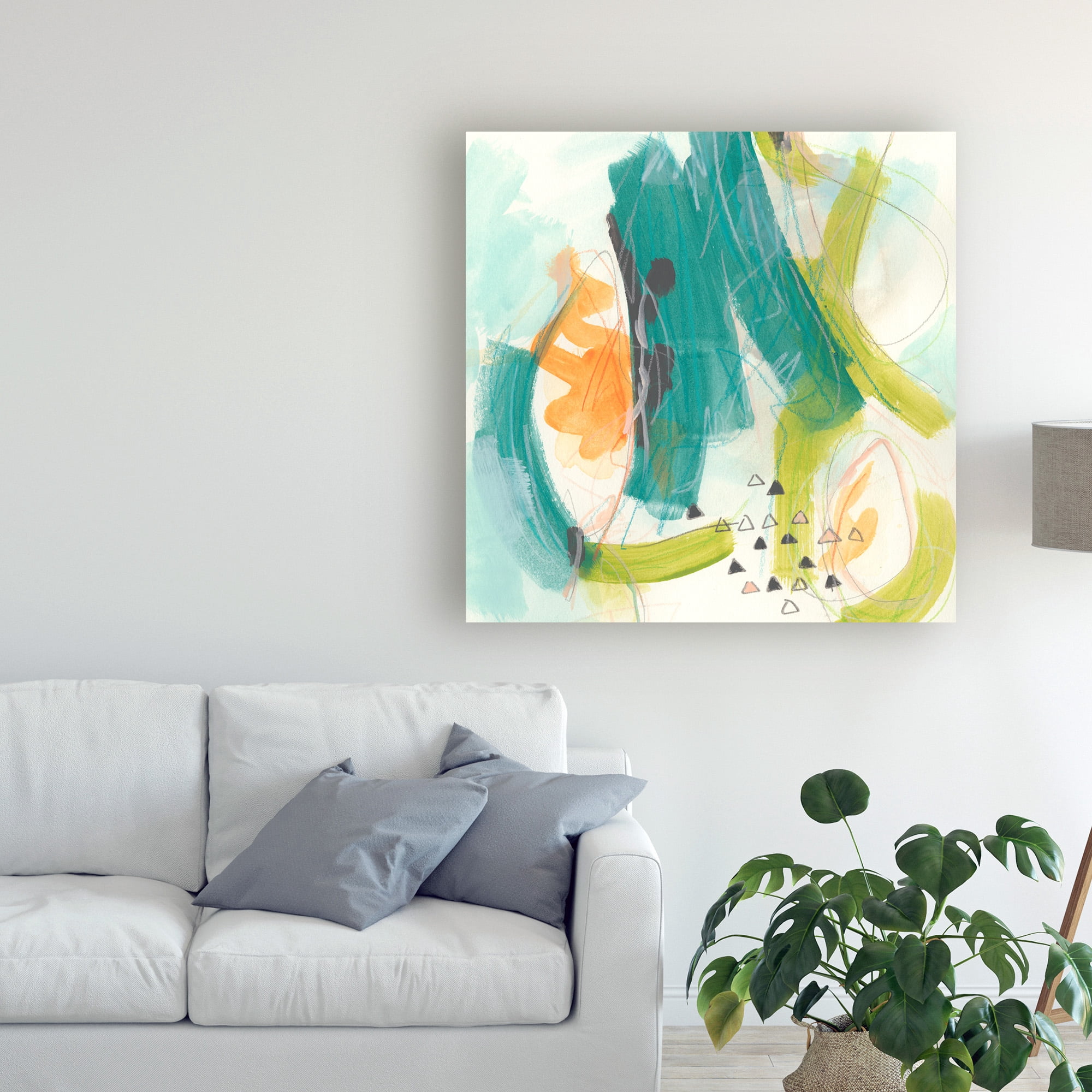 Trademark Fine Art 'Skipping Stones II' Canvas Art by June Erica Vess