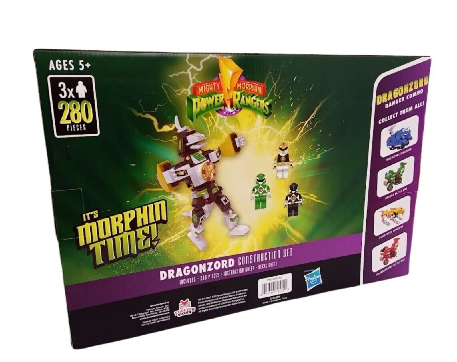 Walmart Power Rangers 280-Piece Dragonzord Construction Set with 3