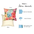 thumbnail image 6 of Liora Manne Illusions Flower Garden Indoor Outdoor Decorative Pillow Taupe, 6 of 7