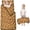 Brown and Beige Leopard Print, variant on Brown and Beige Leopard Print Teens Toddler Nap Mat with Pillow, Sleeping Mat Bag for Preschool Daycare 60"x20"