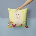 thumbnail image 2 of Carolines Treasures BB6075PW1414 Easter Eggs Bichon Frise Fabric Decorative Pillow, 2 of 4