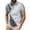 Gray, variant on Men's Classic Short Sleeve Polo Shirt Zip Up Casual Summer Slim Fit T-Shirts