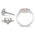 thumbnail image 4 of Sterling Silver Three-Heart Promise Ring with Diamond Accent, 4 of 4