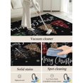 thumbnail image 5 of Merry Christmas Area Rug for Bedroom 4x6 Ft Xmas Tree Snowflake Black Super Soft fuzzy Throw Rug Non-Slip Fluffy Plush Indoor Floor Carpet for Living Room Nursery Home Decor, 5 of 8