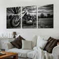 thumbnail image 2 of ONETECH Posters Retro Motorcycle Poster Black and White Outdoor Cool Car Poster Racing Pictures Canvas Wall Art for Living Room Bedroom Office Kitchen Decor 12''x16''X3 Panels, 2 of 4