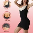 thumbnail image 6 of Gmluru Women Shapewear Tummy Control Bodysuit European And American Sexy Hip Hugging Body Waist Binding Base Skirt Suspender Sleeping Dress Shaping Dress Black M-2XL, 6 of 7