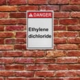 thumbnail image 5 of Weatherproof Vertical ANSI Chemical Gas Sign (Ethylene dichloride) 8 in" x 12 in" UV Resistant Indoor Outdoor Workplace Insdustrial Caution Warning Sign, 5 of 7