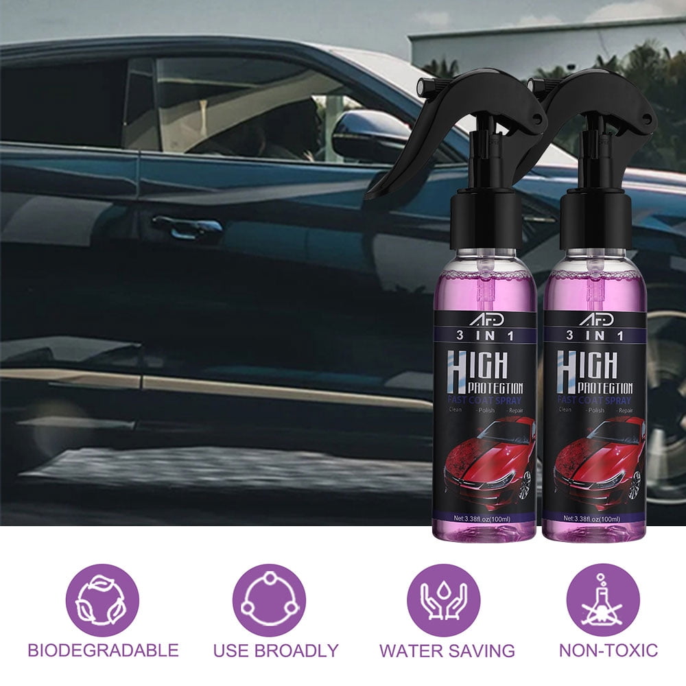 3 in 1 High Protection Quick Car Coat Ceramic Coating Spray Hydrophobic  100ML US