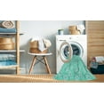 thumbnail image 2 of Ahgly Company Tapis Rectangulaire Lavable en Machine Turquoise Vert, 2 Pieds x 4 Pieds, 2 of 7