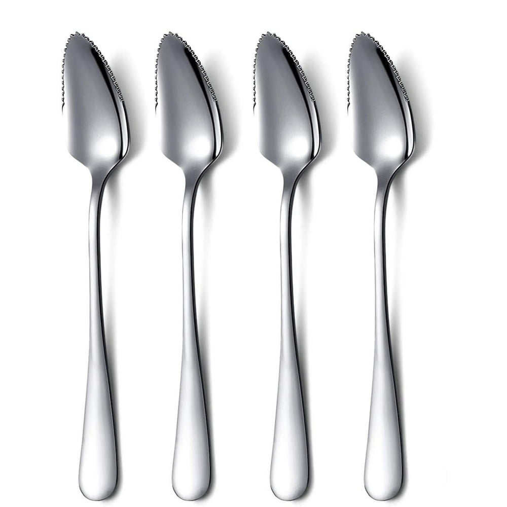 Grapefruit Spoon Set, Serrated Edges Spoon,4 Pieces 6.1 inch Stainless