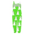 thumbnail image 5 of Weebloom Toddler Girl Halloween Romper Fashionable Casual Pumpkin Printed Suspender Jumpsuit Soft Onesie,Green, 5 of 5