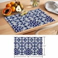 thumbnail image 6 of Navy Blue Geometric Placemats Set of 4 Vintage Abstract Art Place Mats Indoor Wipeable Table Mats Washable Cloth Dining Table Placemats for Kitchen Holiday Party Home Decor 13x19 Inch, 6 of 9