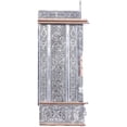 thumbnail image 4 of Home Pooja Wooden Mandir with Copper Oxidized Plated Puja Temple - Fully Assembled - 22 Inches with Doors, 4 of 7