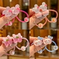 thumbnail image 2 of 2PCS Transparent Cherry Bunny Elastic Hair Bands for Girls Children's Hair Accessories Baby Headwear Hair Ties, 2 of 10