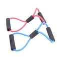 thumbnail image 1 of 2 PCS Gym 8 Word Chest Developer Rubber Latex Resistance Bands Pulling Rope Exercise Stretch Fitness Yoga Tube, 1 of 6