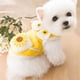 thumbnail image 3 of Camisetas de algodón para perros pequeños, ropa de verano para mascotas, bonito chaleco de girasol, camisetas para cachorros y gatos, disfraces para niñas, 3 of 8