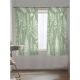 thumbnail image 5 of Sheer Curtains 72 Inches Long, Sage Green Botanical Semi Sheer Curtains Light Filtering Window Treatment, Farmhouse Country Leaves Plant Privacy Voile Drapes for Living Room Bedroom 52x72 Inch, 5 of 7