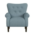 thumbnail image 2 of Benjara BM334113 Mowo Accent Armchair - Classic Button Tufted Back - Blue Woven Fabric & Black, 2 of 5