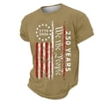 thumbnail image 4 of WAYUTE Men's 250th Anniversary USA Shirt National Flag Colors Patriotic Short Sleeve Crew Neck Tee Casual Holiday Independence Day T Shirts, 4 of 4