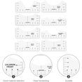 thumbnail image 2 of 8pcs TShirt Alignment Tool T Shirt Ruler Guide Tool Tee Ruler Size Chart for Making Fashion Center Design Applying Vinyl Sublimation Decor White, 2 of 8