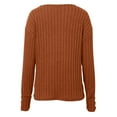 thumbnail image 5 of Sweaters for Women 2025 Fall Winter Long Sleeve V-Neck Casual Ribbed Knit Jumper Tops Womens Pullover Sweaters, 5 of 7