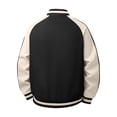 thumbnail image 3 of Guluxicc Men's Letterman Jackets with Pockets Full Zipper Color Block Long Sleeve Athletic Jackets for Everyday Outdoor Workout Wear Fall Winter Casual Jackets, 3 of 7