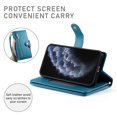 thumbnail image 2 of Allytechgroup Wallet Case for Apple iPhone 11 Pro, 9 Cards Holder + Zipper Pocket + Hand Wrist Shockproof Stand Flip Cover RFID Blocking Phone Case for Women Men, Blue, 2 of 9