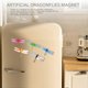 thumbnail image 2 of 5Pcs 8cm 3D Artificial Dragonflies Fridge Magnet for Home Christmas Wedding Decoration, Colors Rando, 2 of 5