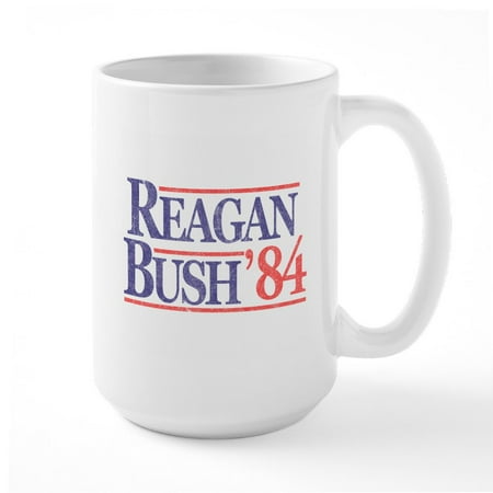 

CafePress - Reagan Bush 84 Large Mug - 15 oz Ceramic Large White Novelty Mug