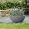 thumbnail image 1 of Luxen Home Dark Gray MgO Round Planter, 1 of 1