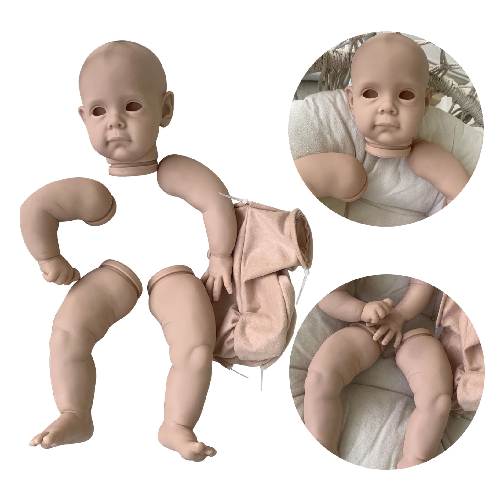 Details about   22'' Maggi DIY Reborn Baby Doll Kit Lifelike Vinyl Unpainted Unfinished Toy Gift 