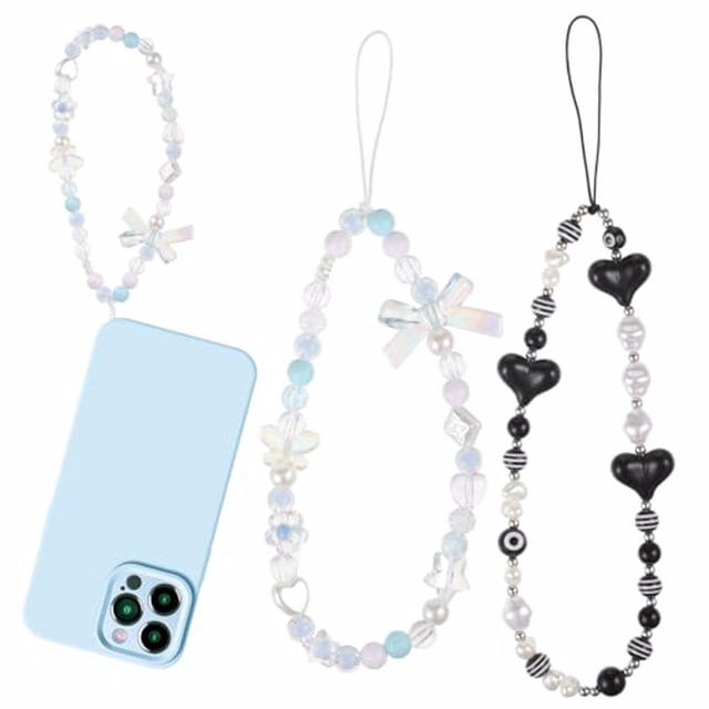 Methold Cadenas de resina para teléfono, artesanía exquisita, resistente a impactos, con correas suaves para teléfono móvil, 2 piezas Teléfono y Comunicación