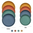 thumbnail image 4 of Logianis Wheat Straw Plates Sets Unbreakable Reusable Microwave Dinner Plates Sets Plastic Pates Colorful, 4 of 8
