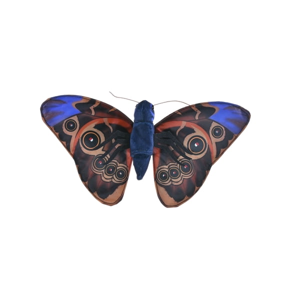 Wild Republic Butterfly Blue Morpho, Stuffed Animal, 7 Inches, Plush Toy, Fill is Spun Recycled Water Bottles