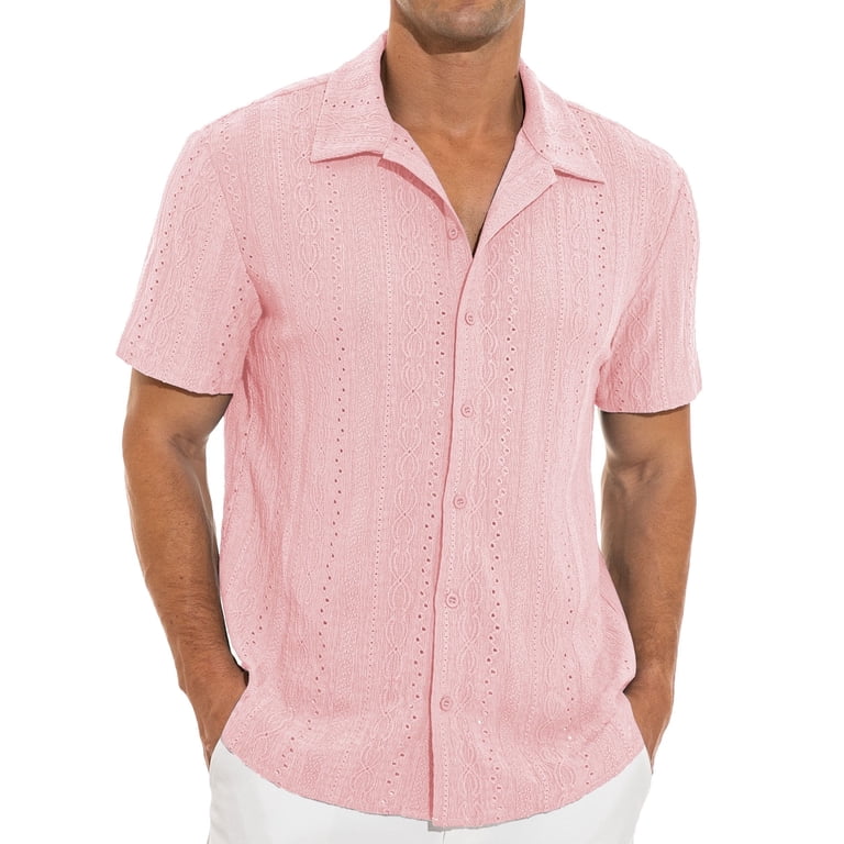 Iceglad Men's Hollow Out Casual Shirt photo 1
