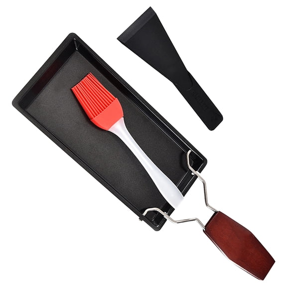 3-Piece Mini Grill Pans Set for Baking and Frying - Nonstick Top Bakeware for Easy Cooking