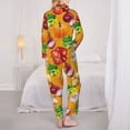 thumbnail image 3 of Pajama Sets for Women 2 Pcs, cucumber onion Potato Button Down Long Sleeve Sleepwear Lounge PJ Sets, 3 of 6
