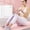 #426-Pink, variant on Kieccall 4 Tube Pedal Resistance Band with Counter Adjustable Leg Exercise Trainer Gift