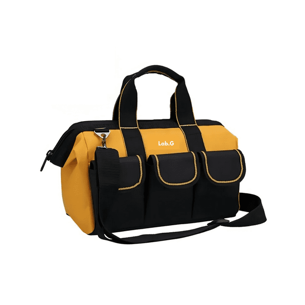 Maleta De Herramientas con Gran Capacidad Mochila Organizador Color Negro Amarillo