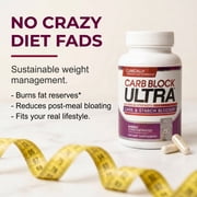 Carb Block Ultra Starch Blocker with White Kidney Bean, 60 Gluten-Free Capsules