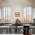 thumbnail image 2 of Abstract Oil Paiting Watercolor Kitchen Curtains - Vintage Tier Cafe Curtains for Bathroom Living RV Rod Pocket Window Drapes 36 Inch 2 Panels Set 28"x36" Window Treatment Tiers, 2 of 4