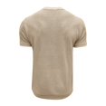 thumbnail image 5 of CIENVNSTG Mens Waffle Henley Shirts Crew Neck 3 Button Collarless Solid Color Short Sleeve Basic Soft Breathable Fabric Casual Lightweight Tops Suitable For Summer Daily Wear Apparel Beige L, 5 of 5