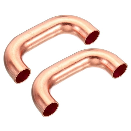 Uxcell 5/8 Inch OD 80.7x35mm Elbow Copper Pipe Fitting 180 Degree U Shape Welding Sweat Solder Connection 2 Pack
