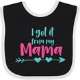 thumbnail image 3 of Inktastic I Got It from My Mama, Mom, Mother, Arrow, Hearts Boys or Girls Baby Bib, 3 of 4